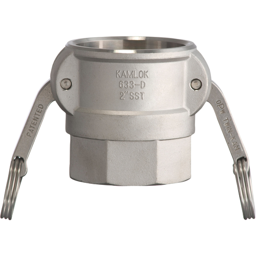 toyox camlock耦合器女螺纹不锈钢633-dB 1/2英寸SST 633-DB-1/2-SST