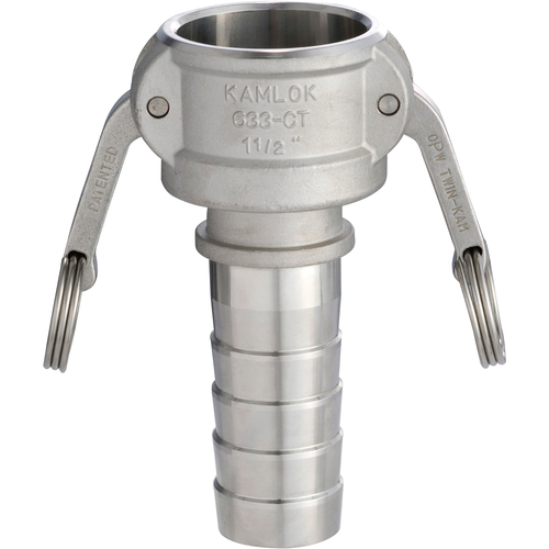 Toyox Camlock耦合器软管柄（薄）不锈钢633-CT 1-1/2英寸SST 633-CT-1-1/2-SST