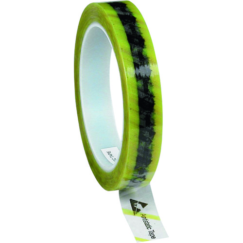 DESCO抗固定胶带，带有标记和黄色带18mm x 658m包装核心直径76mm 79276