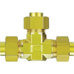 SMC插入管配件奶酪联合黄铜套筒10mm KFT10B-00