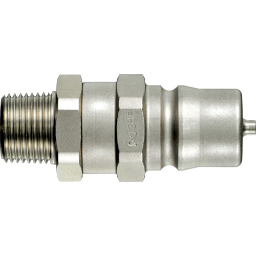 Nitto HSP耦合器，男性线程类型/锥形线，男性安装尺寸RC1/4（07814） 2HP-R STEEL NBR