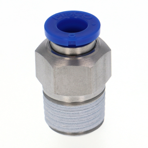 PISCO耐耐药的SUS303等效关节直管6螺钉R1/4 SPC6-02