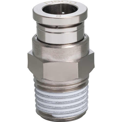 Pisco Tube拟合黄铜笔直管10螺钉R1/4橡胶Hnbr No盖 KC10-02-1