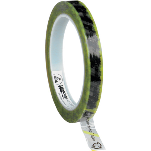 DESCO抗固定胶带，带有标记和黄色带12mm x 65.8m包装芯直径76mm 79275