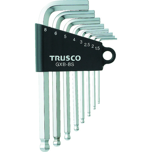 Trusco Ball Point Hexagonal Wrench套件，8件套件 GXB-8S