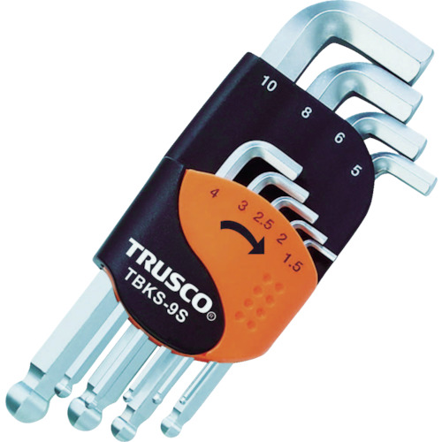 Trusco Ball Point Hex扳手短颈部9 TBKS-9S