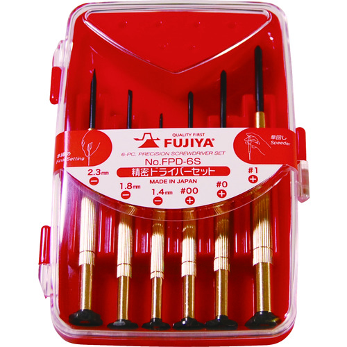 [有限的库存] Fujiya FPD-6S精密螺丝刀套件6 FPD-6S