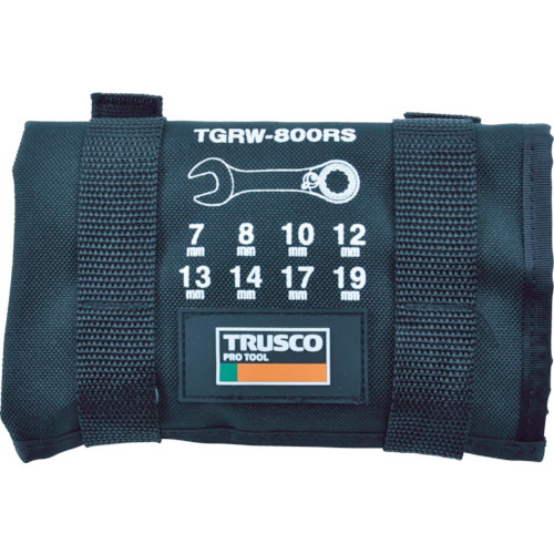 Trusco可切换棘轮组合扳手套件（短类型）8件 TGRW-800RS