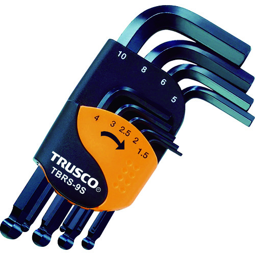 Trusco Ball Point Hexagonal Wrench套件Short类型9 TBRS-9S