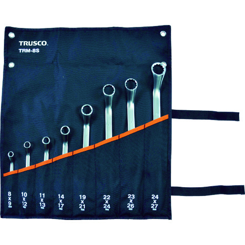 Trusco 45&deg;双壁眼镜扳手套件（8套） TRM-8S