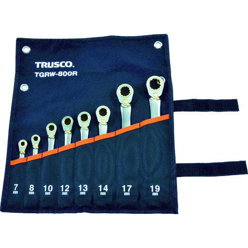 Trusco可切换棘轮组合扳手套件（标准）8 TGRW-800R