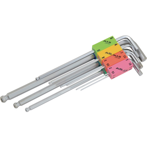 Ash Long Ball Point Hexagonal Wrench套件，带9件套件，带连接支架 AQTS910