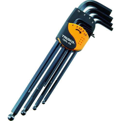 Trusco Ball Point Hexagonal Wrench套装长套9 TBRL-9S