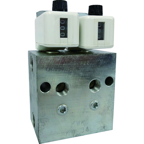 KWK润滑装置双线分配阀带有反式双放电量：0.8-1.2 cm/中风润滑点：10 KW-310C