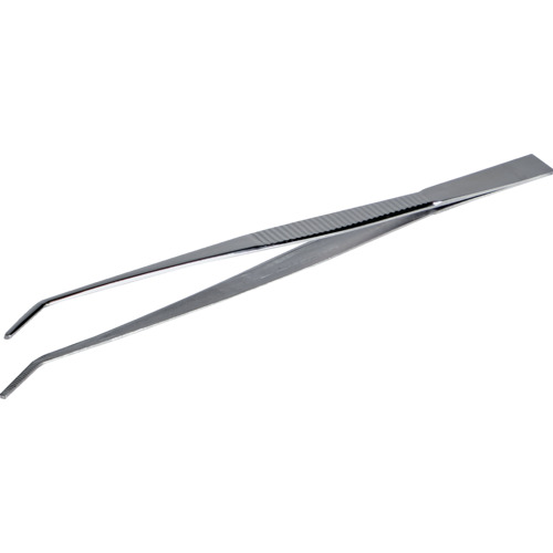 Trusco不锈钢镊子180mm，弯曲地面 TSP-38