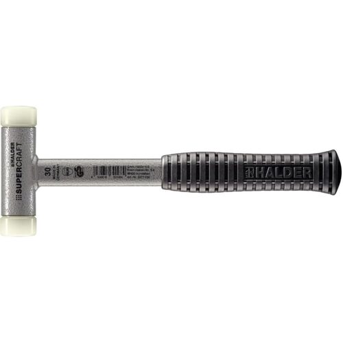Halder Supercraft Hammer钢手柄与尼龙（白色）头直径30mm，长度为295mm 3377.030