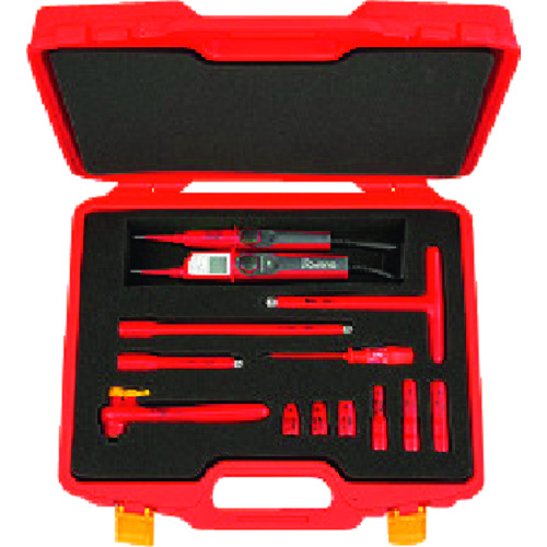 KTC绝缘工具集B与AC1000V和DC1500V兼容12件套件 ZTB311VB