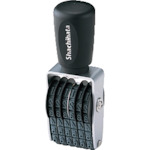 Shachihata旋转橡皮图章的蛋t，6线欧洲文本3号，哥特式 CF-63GT