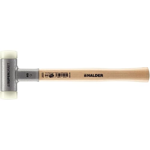 Halder Supercraft Hammer山核桃手柄与尼龙（白色）头直径40mm，总长355mm 3366.040