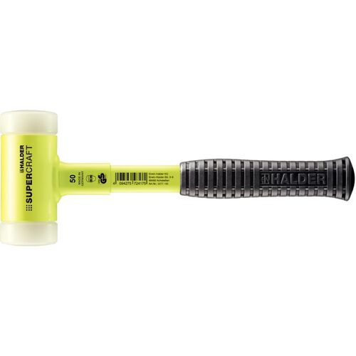 带钢手柄的Halder Supercraft Hammer白色尼龙头直径50mm，长315mm 3377.150
