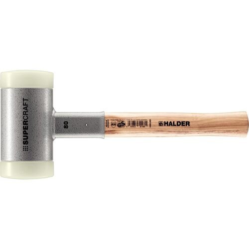 Halder Supercraft Hammer山核桃手柄与尼龙（白色）头直径80mm，总长380mm 3366.080