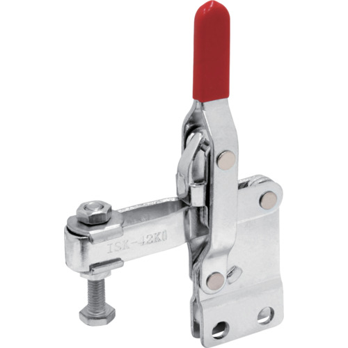 iraku向下压脚型拨动夹具钢制垂直手柄（31323）夹具臂运动角度94&deg;底座拧紧力2.0KN总长度165mm ISK-42K0