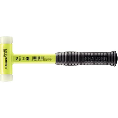 带钢手柄的Halder Supercraft Hammer白色尼龙头直径30mm，长度为295mm 3377.130