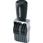 Shachihata旋转橡皮图章的蛋t，6线欧洲文本，第4号，哥特式 CF-64GT