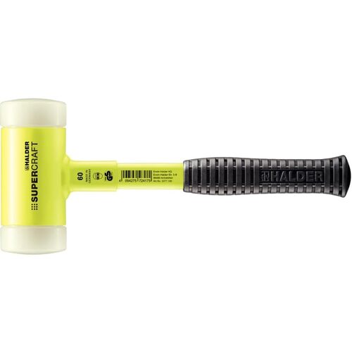 带钢手柄的Halder Supercraft Hammer白色尼龙头直径60mm，长325mm 3377.160