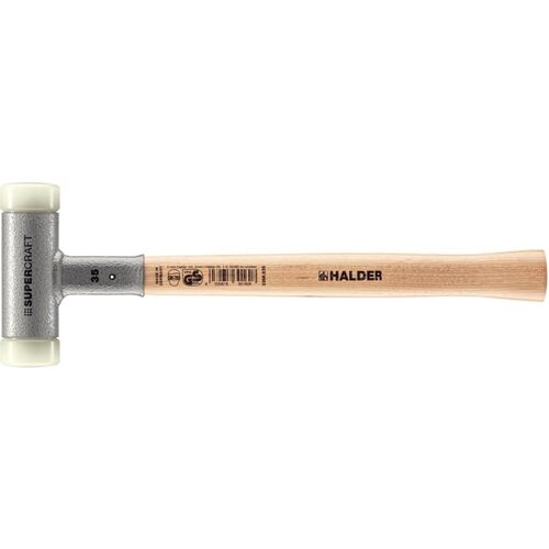 Halder Supercraft Hammer山核桃手柄与尼龙（白色）头直径35mm，总长335mm 3366.035