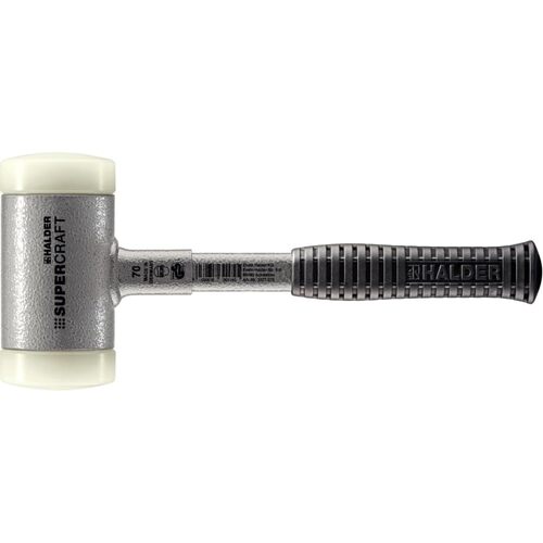 Halder Supercraft Hammer钢手柄与尼龙（白色）头直径70mm，长335mm 3377.070