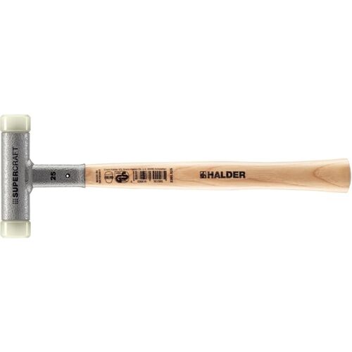Halder Supercraft Hammer山核桃手柄与尼龙（白色）头直径25mm，总长305mm 3366.025
