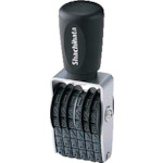 Shachihata旋转橡皮图章的蛋t，6线欧洲文本，第5号，哥特式 CF-65GT