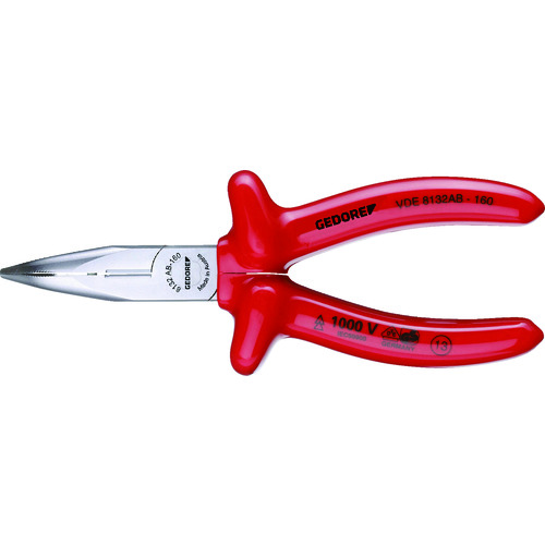 [有限的库存] Gedore [售罄并停产]可弯曲的无线电钳，带有绝缘提示 6721730