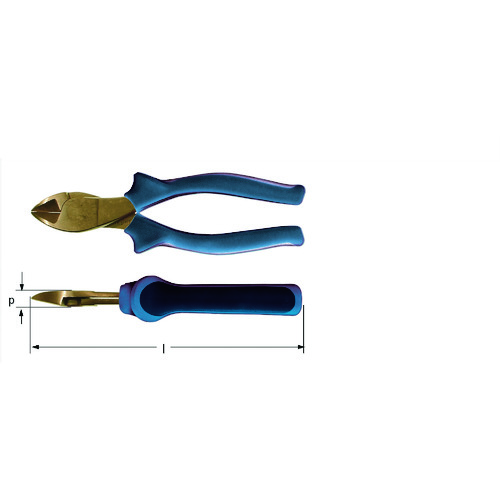 AMPCO瑞士爆炸对角线切割器铜线切割4mm总长度155mm EK1550B