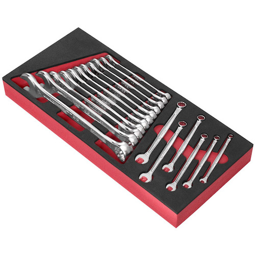 Facom组合扳手泡沫托盘modm。 440-1尺寸6-22＆24mm 17件OGVR MODM.440-1