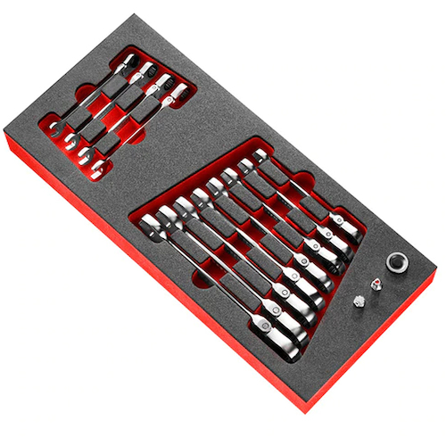 Facom Ratchet组合扳手套件Modm。 467BFJ12PB带公制的铰链 MODM.467BFJ12PB