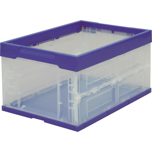 Iris 557698硬折叠容器蓝色/清除 HDOC-40L