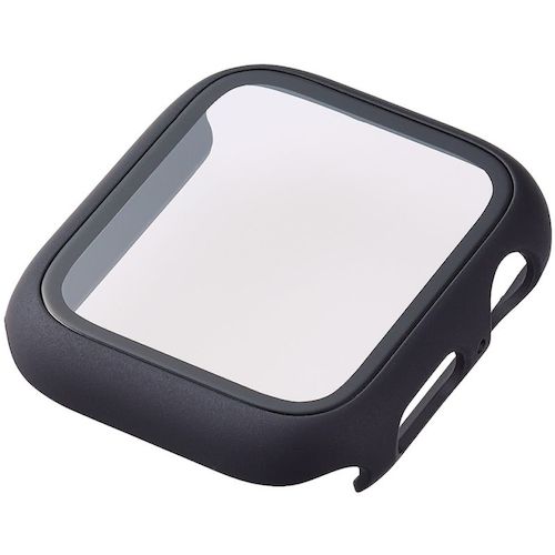 Elecom Apple Watch 44mm全套盒高级玻璃大猩猩陶瓷外套黑色 AW-20MFCGOCBK