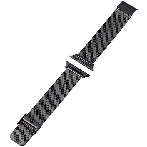 Elecom Apple Watch 41/40/38mm带不锈钢米兰黑色 AW-41BDSSMBK