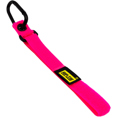 带孔孔的RIP-tie携带胶带支架19mm x 406mm 1片霓虹灯粉红色 CT-A-NP