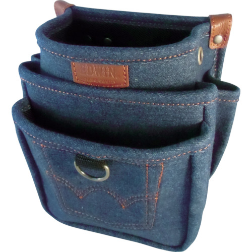 [停产]埃德温腰包工具盒腰包小3层蓝色150 x 120 x 190毫米 EDW-F402