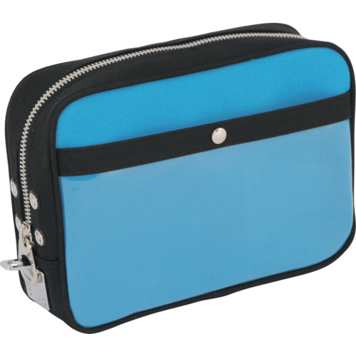 带有马蹄锁金属安装蓝色的Sanei帆布邮件袋（M） PM-U-09