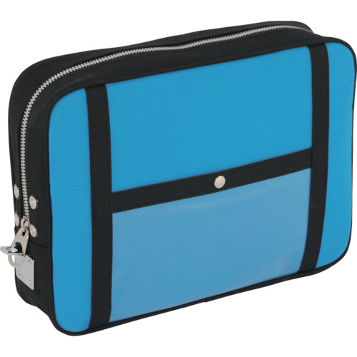 带有马蹄锁金属蓝色的Sanei帆布邮件袋（LL） PLL-U-09