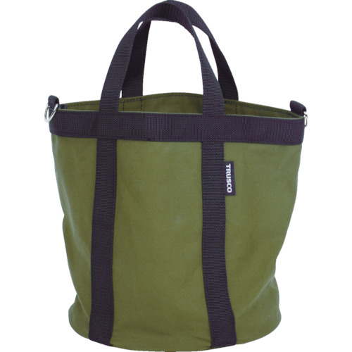 trusco柔软的硬电工桶φ300x300橄榄色单调颜色 TSDB-300-OD