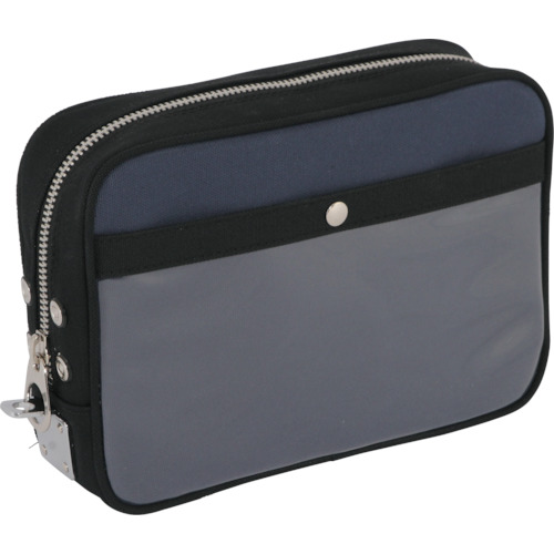 带有马蹄锁金属配件海军的Sananei帆布邮件袋（M） PM-U-03