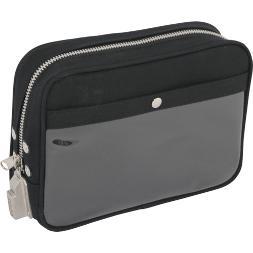 带有SED-1锁，黑色的Sanei帆布邮件袋（M） PM-SED-01