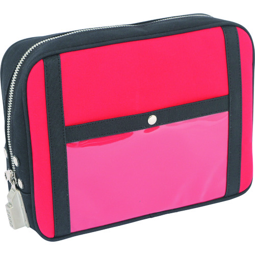 带有SED-1锁的Sanei Canvas Mail Pouch（L），红色 PL-SED-02