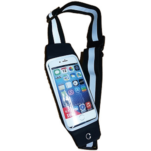 绿色十字架 - 带反射材料（智能pochi）黑色合适尺寸的智能手机袋。 150 x 80毫米（5.5英寸） 243031