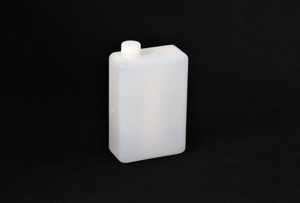 1圆形正方形罐，白色，没有手柄（没有手柄的空间式省点类型）1L